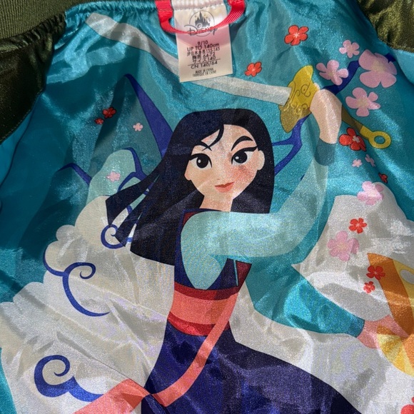 Disney Mulan/Mushu Beautiful Green Satin Jacket with‎ Floral Embroidery - Picture 7 of 7
